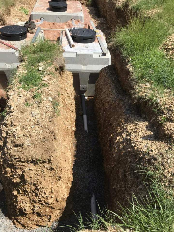 Chantier assainissement Cajarc