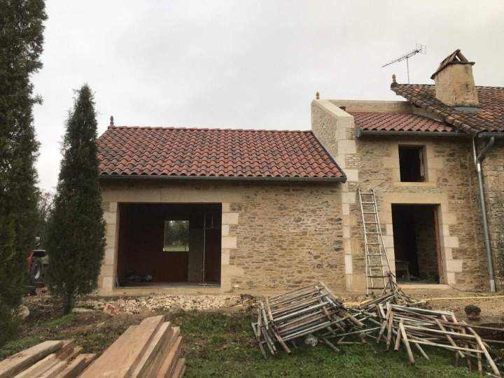 Extension maison en pierre Cajarc