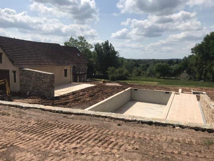 Installation piscine Cajarc